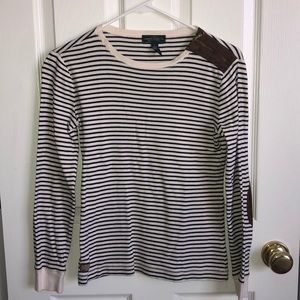 Ralph Lauren Long Sleeve w/ Suede-like Accents